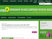 Tablet Screenshot of gruene-rhein-sieg.de